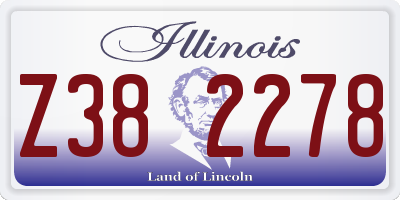 IL license plate Z382278