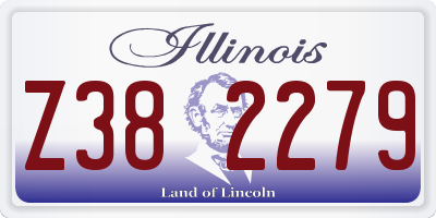 IL license plate Z382279