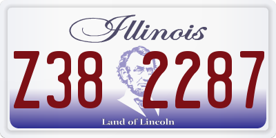 IL license plate Z382287
