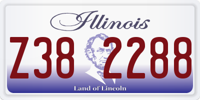 IL license plate Z382288