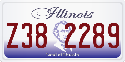 IL license plate Z382289