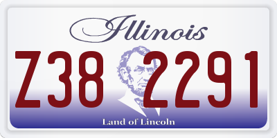 IL license plate Z382291