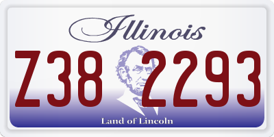 IL license plate Z382293