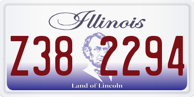 IL license plate Z382294