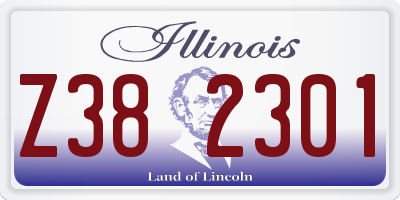 IL license plate Z382301