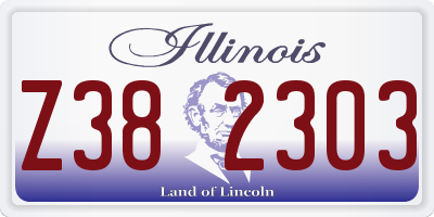 IL license plate Z382303