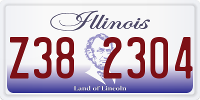 IL license plate Z382304