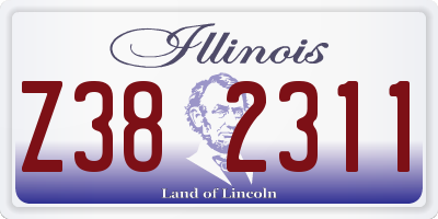 IL license plate Z382311
