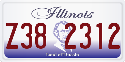 IL license plate Z382312