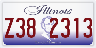 IL license plate Z382313