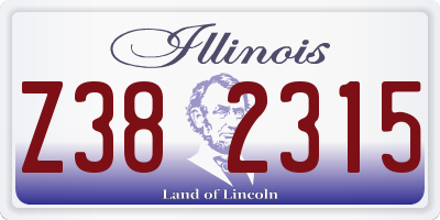 IL license plate Z382315