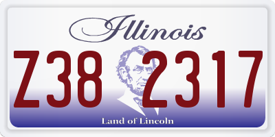 IL license plate Z382317