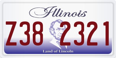 IL license plate Z382321