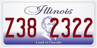IL license plate Z382322