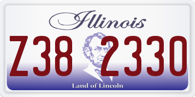 IL license plate Z382330