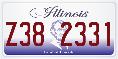 IL license plate Z382331