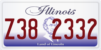 IL license plate Z382332