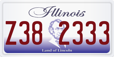 IL license plate Z382333