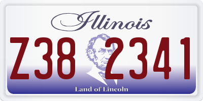 IL license plate Z382341