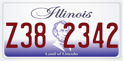 IL license plate Z382342