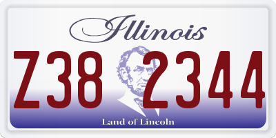 IL license plate Z382344