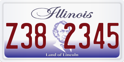 IL license plate Z382345