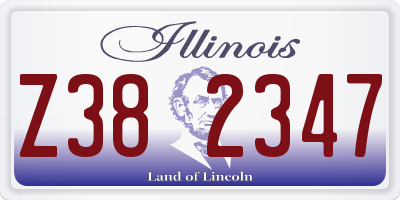 IL license plate Z382347
