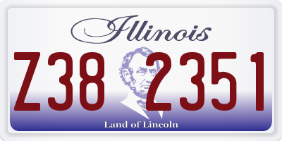 IL license plate Z382351
