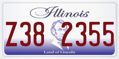 IL license plate Z382355