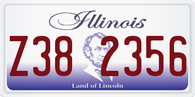 IL license plate Z382356