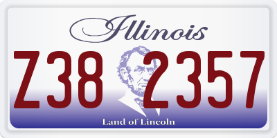 IL license plate Z382357