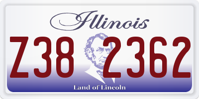 IL license plate Z382362
