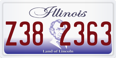 IL license plate Z382363