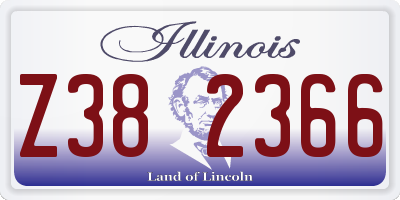 IL license plate Z382366