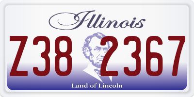 IL license plate Z382367