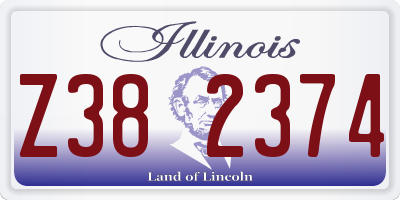 IL license plate Z382374