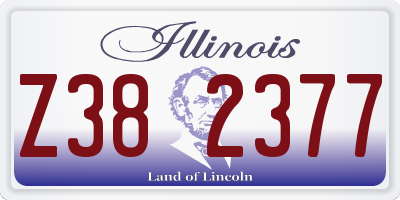 IL license plate Z382377