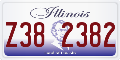 IL license plate Z382382