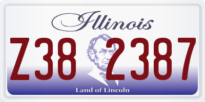 IL license plate Z382387