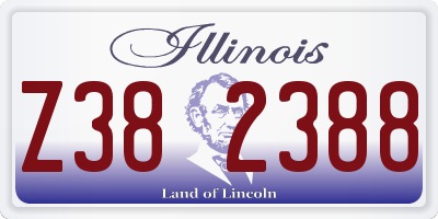 IL license plate Z382388