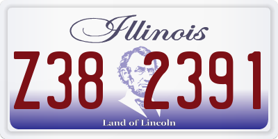 IL license plate Z382391