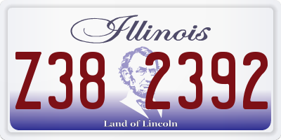 IL license plate Z382392