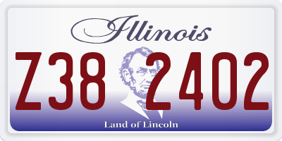 IL license plate Z382402