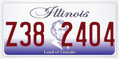 IL license plate Z382404