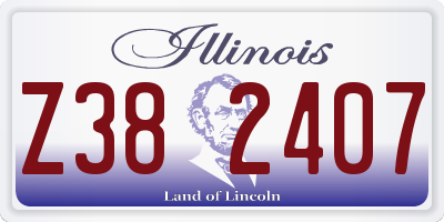 IL license plate Z382407