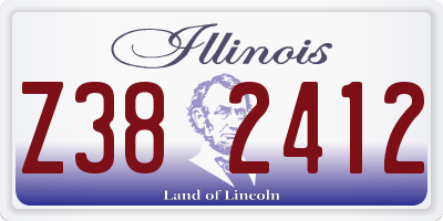 IL license plate Z382412