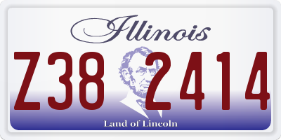 IL license plate Z382414