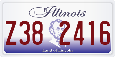 IL license plate Z382416
