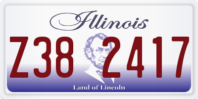 IL license plate Z382417