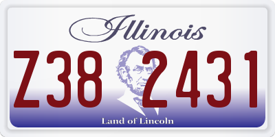 IL license plate Z382431